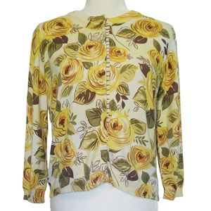 Floral Yellow Sweater